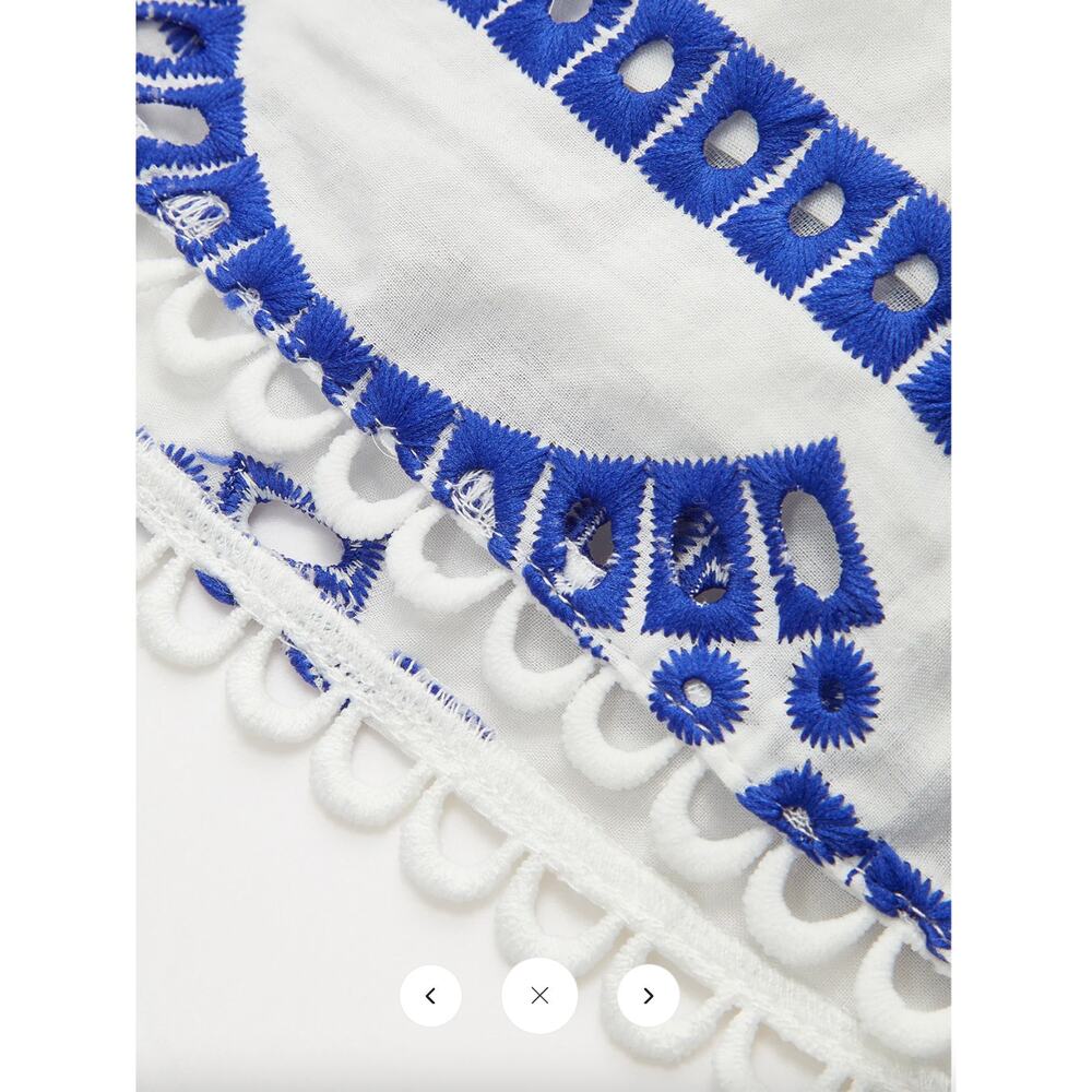 Commense Embroidered Ruffled Sleeveless Dress Sz M - Picture 4 of 4